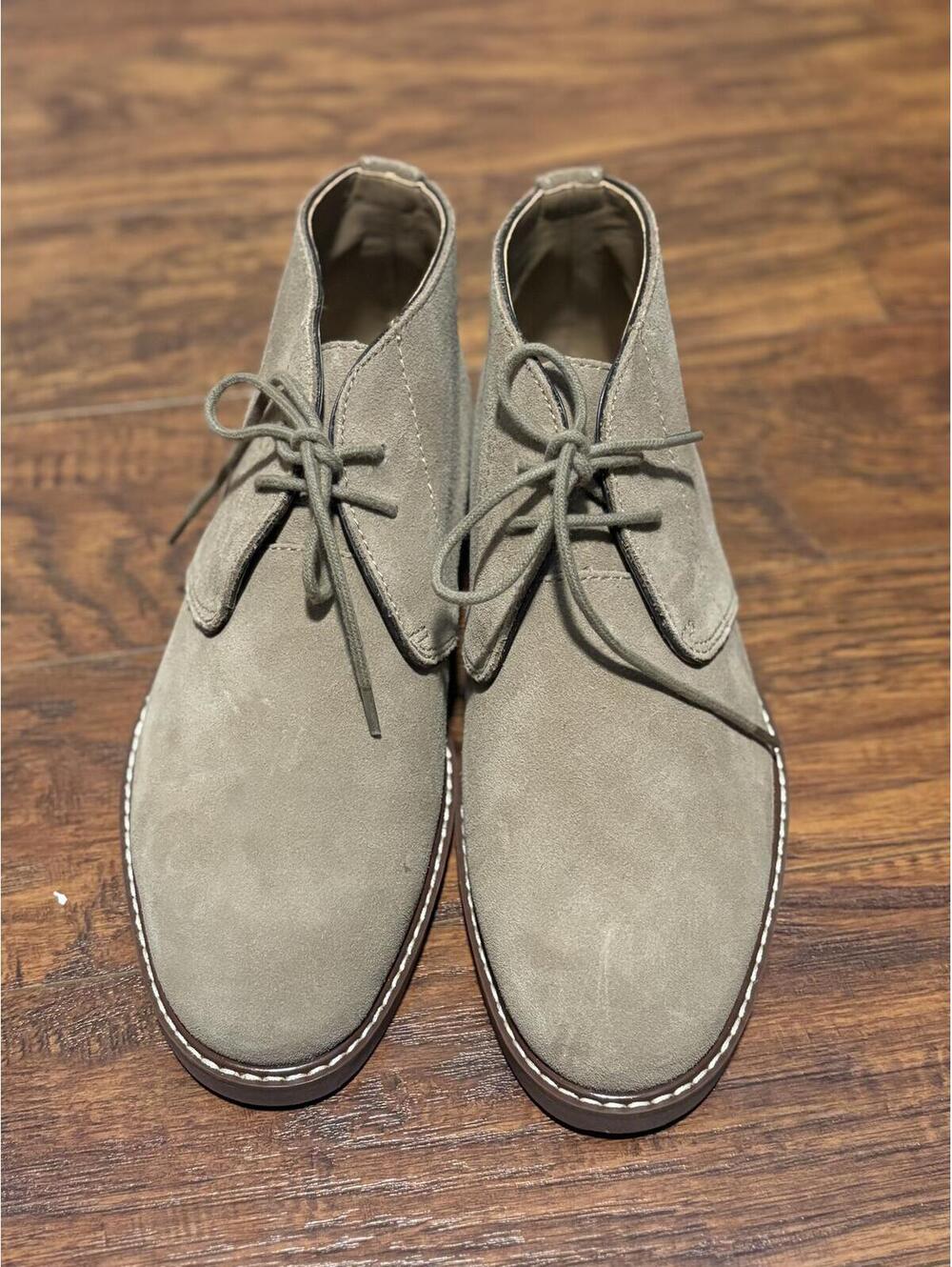 Banana Republic Men’s Taupe Suede Chukka Boots Minimalist Smart Casual Shoes